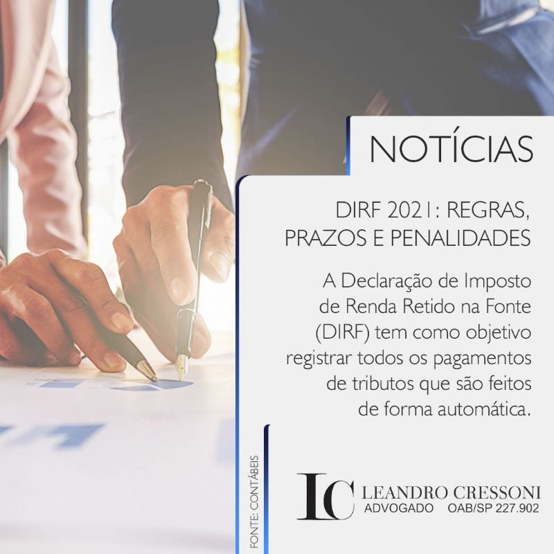 DIRF 2021 | REGRAS, PRAZOS E PENALIDADES